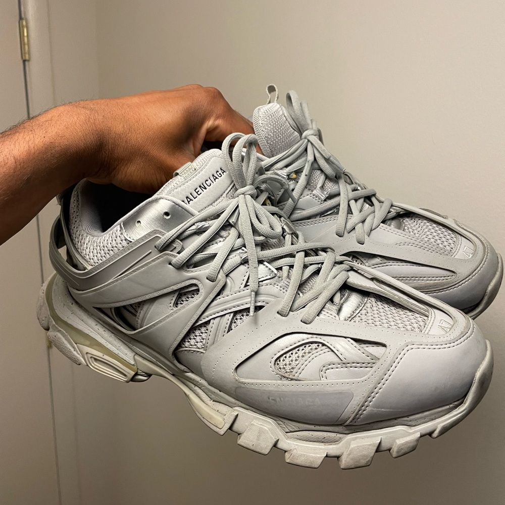 Balenciaga Gray Athletic Shoes with Chunky Design